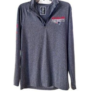 New England Patriots NFL Team Apparel New Era Men's Medium 1/4 Zip Med Shirt EUC